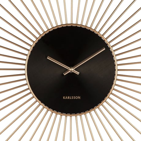 カールソン◆KARLSSON KA5819◆デザイン 掛け時計(黒)◆Karlsson Extreme Peony Wall Clock - Gold