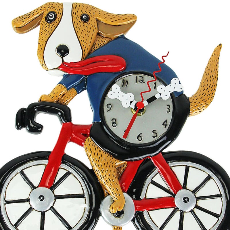 アレンデザインスタジオ 陶器製 壁掛時計 Allen DESIGNS 犬 北欧