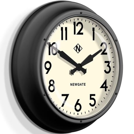 ニューゲート◆Newgate GWL12MK◆50代のスタイル掛け時計 (白黒)◆50s Electric Wall Clock