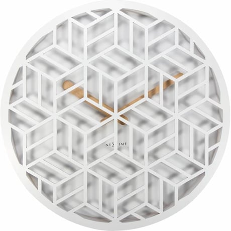NEXTIME◆NEXT 3215WI◆ディスクリート・壁掛け時計(白)◆Ø 36cm◆NeXtime Wanduhr "DISCRETE"