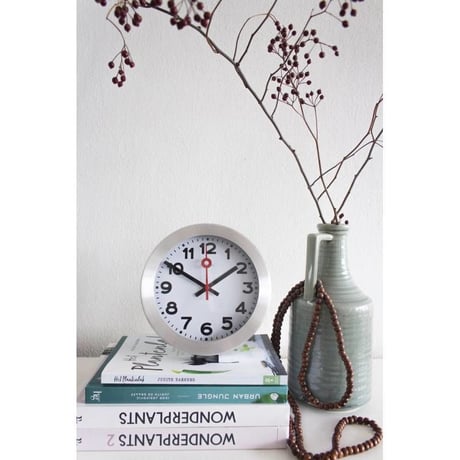 NEXTIME◆NEXT 3998ar◆"STATION"ステーション 壁掛け時計(白)◆19 cm◆サイレントクォーツ