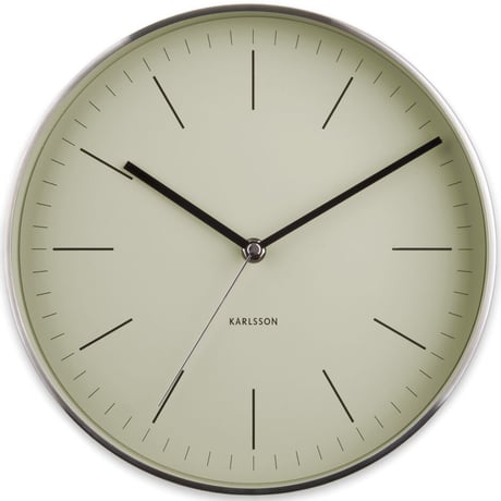カールソン◆KARLSSON KA5732OG◆「ミニマル」掛け時計(緑)◆27.5cm◆アルマンドブリーベルド