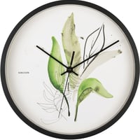 カールソン◆KARLSSON KA5885◆ボタニカル リーブス掛け時計◆ホワイト◆直径26cm