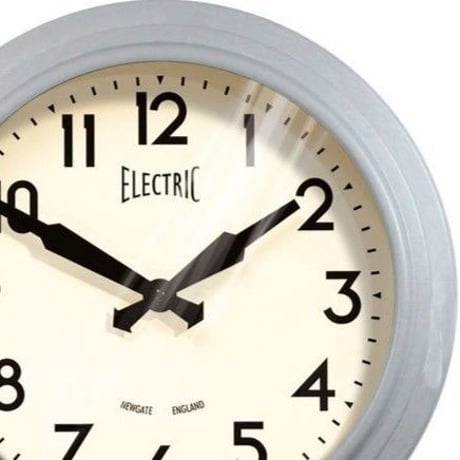 ニューゲート◆Newgate GWL44LGY◆50代のスタイル掛け時計(グレー)◆50s Electric Wall Clock