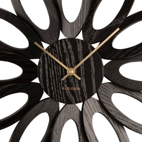 カールソン◆KARLSSON KA5891BK◆花形デザイン掛け時計(黒)◆Blütenform Durchmesser:40cm