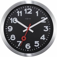 NEXTIME◆NEXT 3999ARZW◆"STATION"ステーション 壁掛け時計(黒)◆35 cm◆サイレントクォーツ