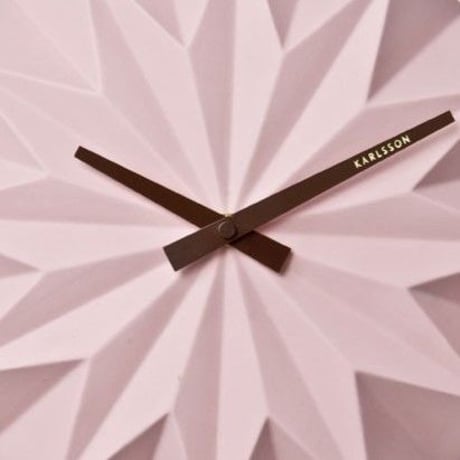 カールソン◆KARLSSON KA5531PI◆折り紙ウォーロック(ピンク)◆Origami Wall Clock