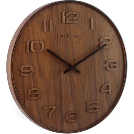 NEXTIME◆NEXT 3095BR◆ウッドウッド掛け時計◆Ø53cm◆Wood Wood Medium