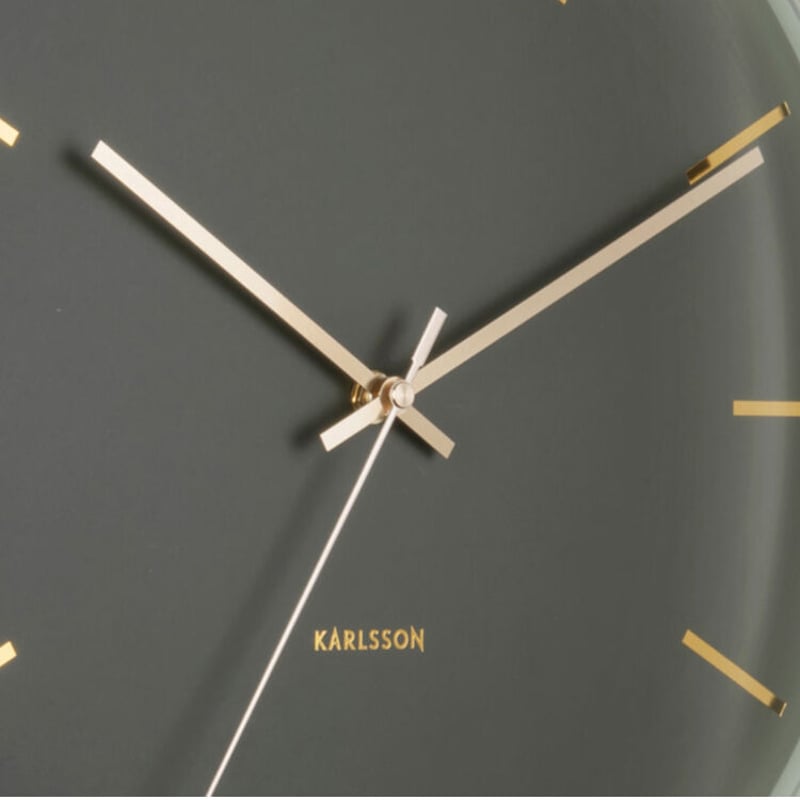 カールソン◇KARLSSON KA5840GR◇デザイン掛け時計(40cm)◇モス