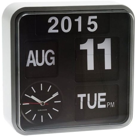 カールソン◆KARLSSON KA5364WH◆ミニフリップ壁掛け時計(ホワイト)◆Mini Flip Wall Clock