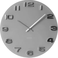 カールソン◆KARLSSON  KA5489GY◆ガラス 掛け時計(グレー)◆Vintage Round Glass Clock