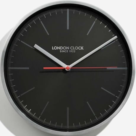ロンドンクロック◆LONDON CLOCK 01103◆モダンウォールクロック(黒)◆クォーツムーブメント