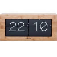 カールソン◆KARLSSON KA5642BK◆フリップ時計 パタパタ時計(竹)◆Boxed Flip Clock