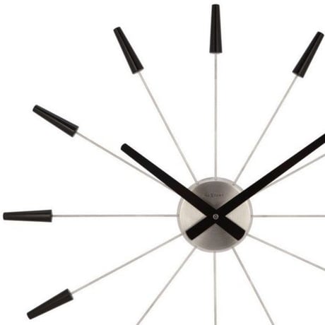 NEXTIME ◆NEXT 2610zw◆シルバープラグ掛け時計(ブラック)◆Plug Inn【正規輸入品】