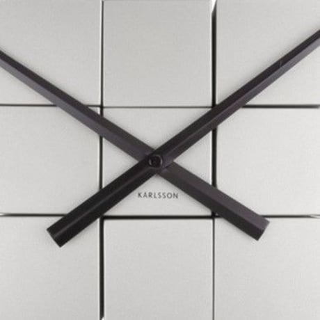 カールソン◆KARLSSON  KA5698SI◆キュービッククロック(シルバー)◆DIY Cubic Wall Clock