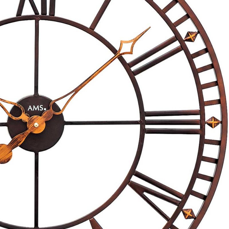 アームス ◇ AMS 9537◇60cm◇メタルウォールクロック（ゴールド
