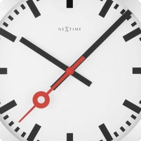 NEXTIME◆NEXT 3999ST◆"STATION"ステーション 壁掛け時計(白)◆35 cm◆サイレントクォーツ