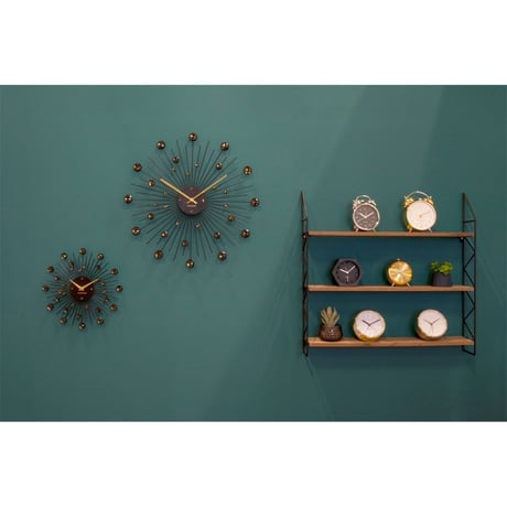 カールソン◆KARLSSON KA4859◆スパンコールのデザイン掛け時計(シルバー)◆Sunburst Large Wall Clock