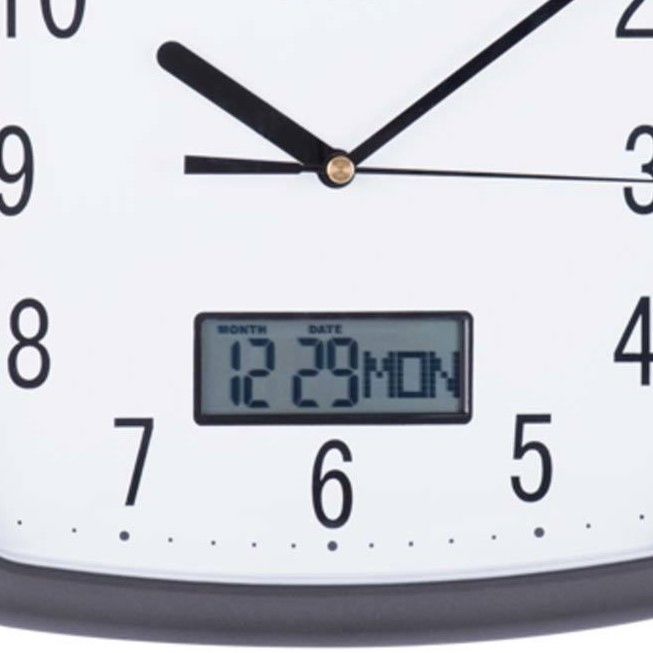 JVD◇DH615.2◇デジタル日付表示、壁掛け時計◇濃グレー◇チェコ共和国