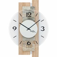 アームス ◆AMS 9542◆天然石、デザイン掛け時計(ナチュラル)◆ドイツ製クォーツムーブメント