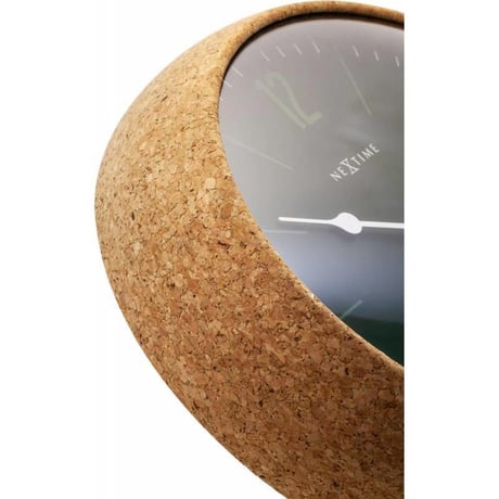 NEXTIME◆NEXT  3509GN◆コルク 壁掛け時計◆ ø 30 cm x 8,4 cm◆Cork＆Green