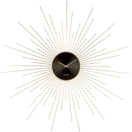 カールソン◆KARLSSON KA5819◆デザイン 掛け時計(黒)◆Karlsson Extreme Peony Wall Clock - Gold