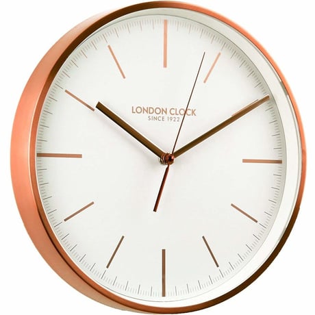 ロンドンクロック◆LONDON CLOCK 01102◆モダンウォールクロック(銅仕上げ)◆クォーツムーブメント
