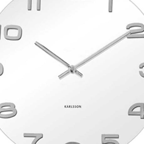カールソン◆KARLSSON KA4402◆ガラス 掛け時計(白)◆Vintage Round Glass Clock