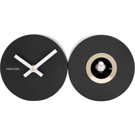 カールソン◆KARLSSON KA5789BK◆デュオ・鳩時計(黒)◆26㎝◆DUO CUCKOO