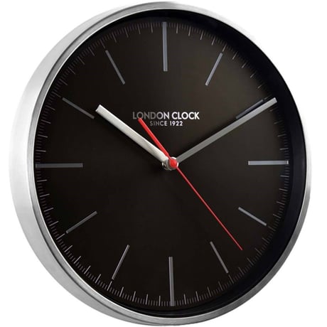 ロンドンクロック◆LONDON CLOCK 01103◆モダンウォールクロック(黒)◆クォーツムーブメント