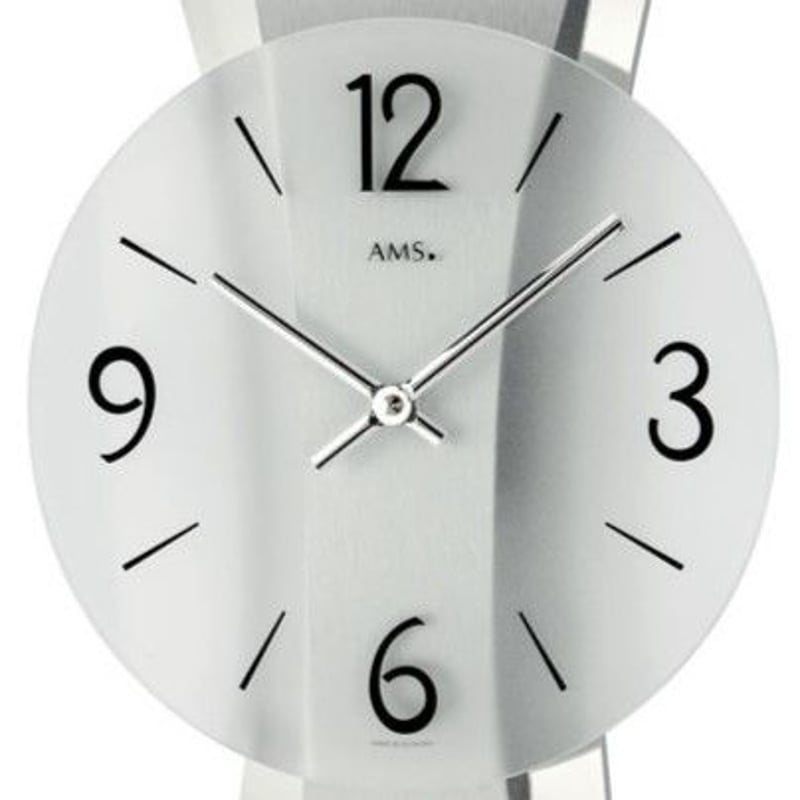 アームス ◇AMS 9398◇オブジェのような掛け時計(シルバー)◇クォーツ
