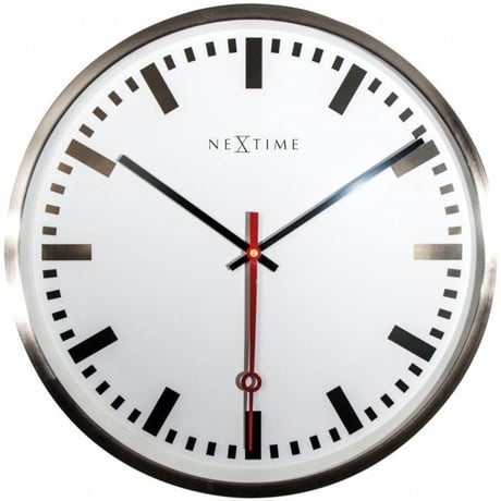 NEXTIME◆NEXT 3127ST◆"SUPER STATION"ステーション 壁掛け時計(白)◆55 cm◆サイレントクォーツ