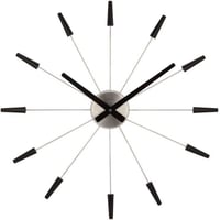 NEXTIME ◆NEXT 2610zw◆シルバープラグ掛け時計(ブラック)◆Plug Inn【正規輸入品】