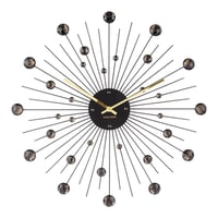 カールソン◆KARLSSON KA4859BK◆スパンコールのデザイン掛け時計(ブラック)◆Sunburst Large Wall Clock