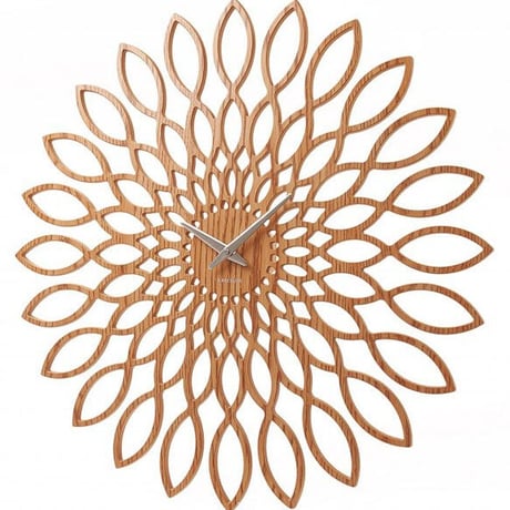 カールソン◆KARLSSON KA5394◆ウッド/ひまわり時計◆直径60cm◆Sunflower Clock