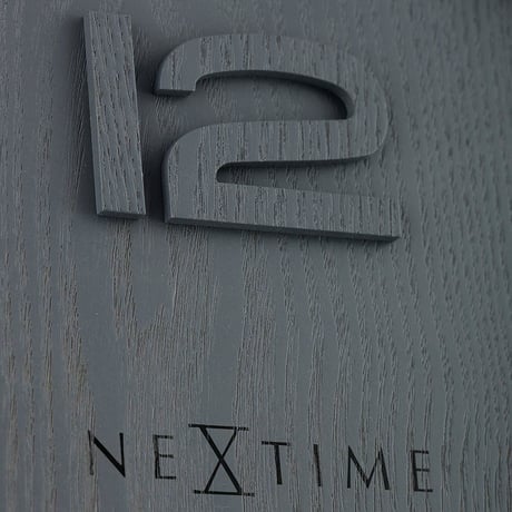 NEXTIME◆NEXT  3096GS◆ウッドウッドミディアム壁掛け時計(グレー)◆ø  35cm x 3 cm◆WOOD WOOD MEDIUM