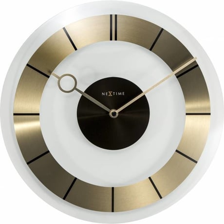 NEXTIME◆NEXT  2790GO◆"Retro"レトロ壁掛け時計◆Ø31 cm x 3.6 cm◆ゴールド