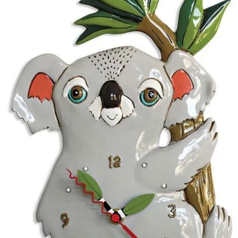 アレンデザインスタジオ 陶器製 壁掛時計 Allen DESIGNS 犬 北欧 Colorful Handcrafted Home Décor by Michelle Allen Designs