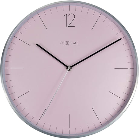 NEXTIME◆NEXT  3254RZ◆エッセンシャルシルバー 掛け時計◆Ø34cm◆ESSENTIAL SILVER