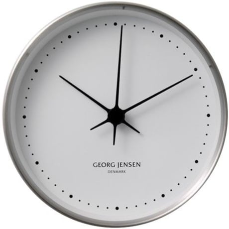 ジョージ・ジェンセン◆Georg Jensen◆HK 掛け時計 (ステンレス，22㎝)◆ヘニングコッペル、北欧