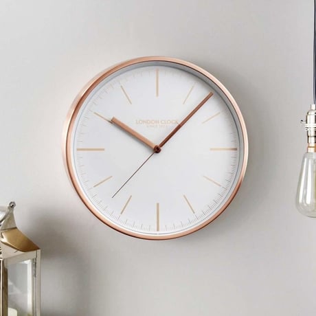 ロンドンクロック◆LONDON CLOCK 01102◆モダンウォールクロック(銅仕上げ)◆クォーツムーブメント