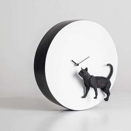 ハオシ◆HAOSHI◆4710405401154◆Cat X Clock/猫X時計◆掛け時計◆Ø25xD9cm