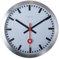 NEXTIME◆NEXT 3998st◆"STATION"ステーション 壁掛け時計(白)◆19 cm◆サイレントクォーツ