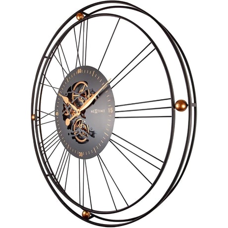 NEXTIME◆NEXT 3260GO◆ローマンギア掛け時計◆Ø90.5cm(特大サイズ)◆ROMAN GEAR