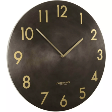 ロンドンクロック◆LONDON CLOCK 01291◆アーバンラックス壁掛け時計◆黒◆クォーツムーブメント