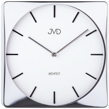 JVD◆JVD HC10.1◆モダンデザインクロック壁掛け時計◆ホワイト◆チェコ共和国、東欧時計