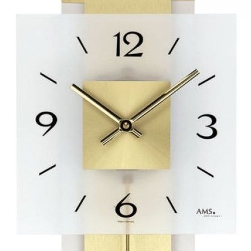 アームス ◇AMS 7301◇真鍮とガラスの 振り子時計◇クォーツ