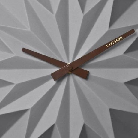 カールソン◆KARLSSON KA5531GY◆折り紙ウォーロック(グレー)◆Origami Wall Clock