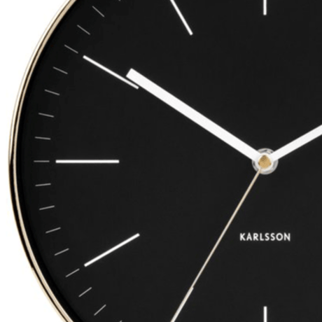 カールソン◆Karlsson KA5695BK◆ミニマル 壁掛け時計(27.5cm)◆黒◆BOX32デザイン