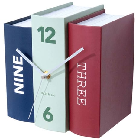 カールソン◆KARLSSON KA5629◆テーブルクロックブック置時計◆ミックス①◆Table Clock Book